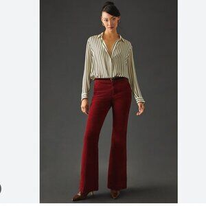 Anthropologie Low-Rise Flare Corduroy Pants Size 12 NWT